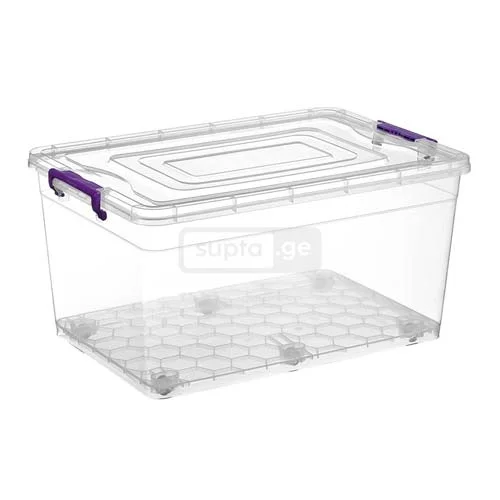 Plastic container with wheels for multiple use 80L